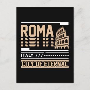 Rome Italië Colosseum Retro Stedelijk Reisontwerp Briefkaart
