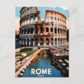 Rome Italië Colosseum Travel Art  Briefkaart (Voorkant)