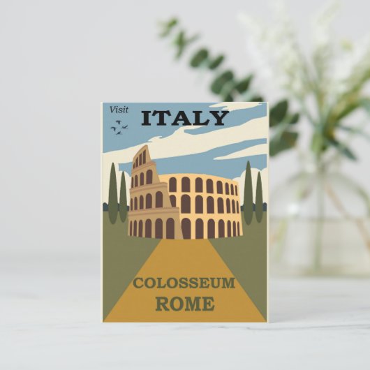  Rome Italië Colosseum Travel Briefkaart (Staand voorkant)