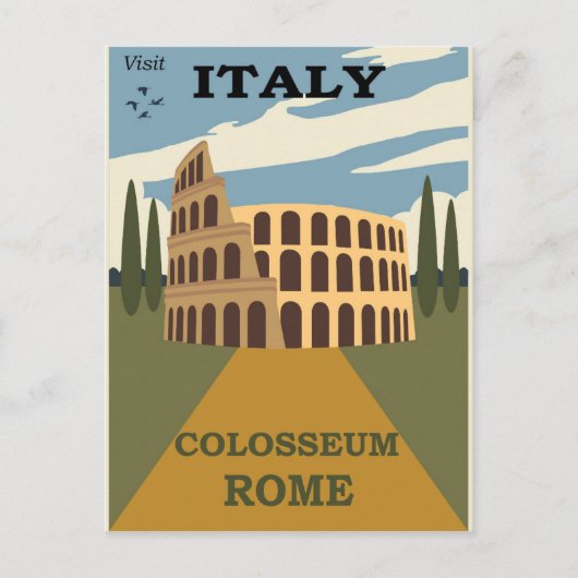  Rome Italië Colosseum Travel Briefkaart (Voorkant)