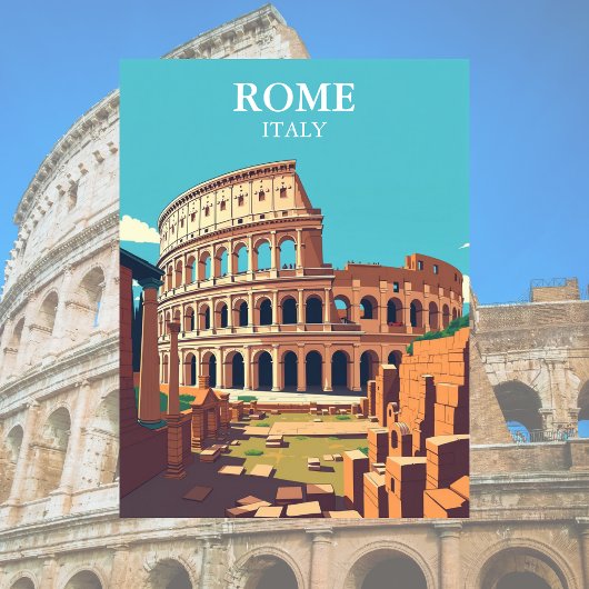  Rome Italië Colosseum Travel Briefkaart