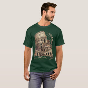 Rome Italië Colosseum Vintage Reis Grafische T-Shi T-shirt