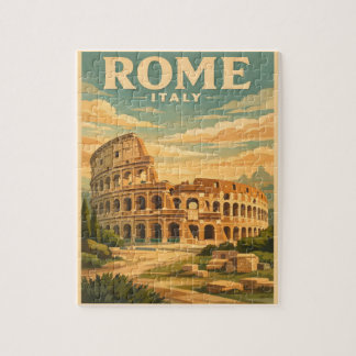Rome Italië Colosseum Vintage Reisansichtkaart Legpuzzel