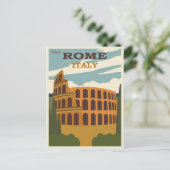 Rome Italië Colosseum Vintage Reizen Briefkaart (Staand voorkant)