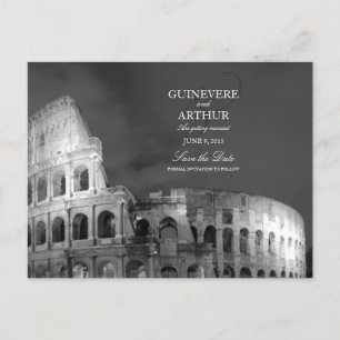 Rome Italië Colosseum Wedding Save the Date Aankondigingskaart