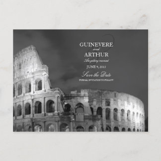 Rome Italië Colosseum Wedding Save the Date Aankondigingskaart