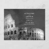Rome Italië Colosseum Wedding Save the Date Aankondigingskaart (Voorkant)