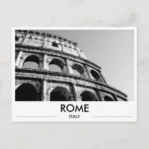 Rome Italië Colosseum Zwart & Wit Foto Groet  Briefkaart