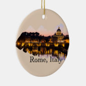 Rome, Italië: De Romantische Stad bij nacht Keramisch Ornament (Rechts)