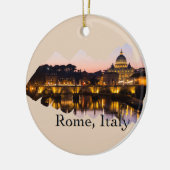 Rome, Italië: De Romantische Stad bij nacht Keramisch Ornament (Links)