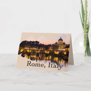 Rome, Italië: De Romantische Stad 's Nachts Kaart
