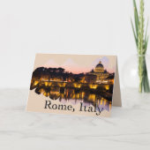 Rome, Italië: De Romantische Stad 's Nachts Kaart (Voorkant)