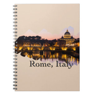 Rome, Italië: De Romantische stad 's nachts Notitieboek