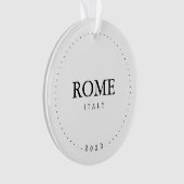 Rome, Italië Eenvoudige Internationale Reisdouane Ornament (voorkant)