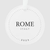 Rome, Italië Eenvoudige Internationale Reisdouane Ornament (voorkant)