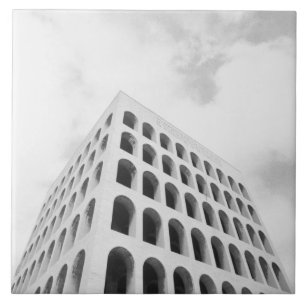 Rome Italië, EUR Palazzo del Lavoro Tegeltje