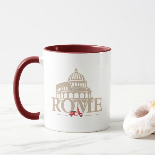 Rome Italië Europa Mok (Met donut)