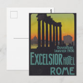 Rome Italië Europa Vintage Travel Briefkaart (Voorkant / Achterkant)