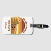Rome Italië Familiereis Colosseum Sunset Custom Bagagelabel (Voorkant (horizontaal))