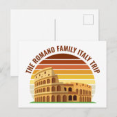 Rome Italië Familiereis Colosseum Sunset Custom Briefkaart (Voorkant / Achterkant)
