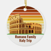 Rome Italië Familiereis Colosseum Sunset Custom Keramisch Ornament (Voorkant)