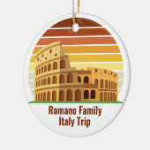 Rome Italië Familiereis Colosseum Sunset Custom Keramisch Ornament (Links)
