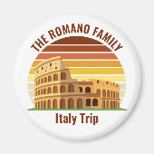 Rome Italië Familiereis Colosseum Sunset Custom Magneet (Voorkant)