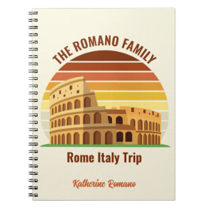 Rome Italië Familiereis Colosseum Sunset Custom Notitieboek