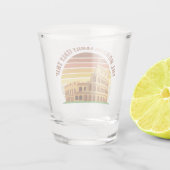 Rome Italië Familiereis Colosseum Sunset Custom Shot Glas (Achterkant)