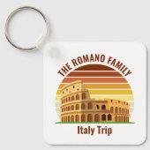 Rome Italië Familiereis Colosseum Sunset Custom Sleutelhanger (Voorkant)