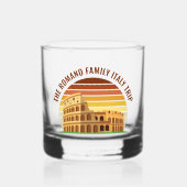 Rome Italië Familiereis Colosseum Sunset Custom Whisky Glas (Voorkant)