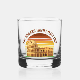 Rome Italië Familiereis Colosseum Sunset Custom Whisky Glas