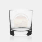 Rome Italië Familiereis Colosseum Sunset Custom Whisky Glas (Achterkant)