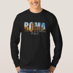 Rome Italië Italiaanse Vlag Italia Toerist Colosse T-shirt