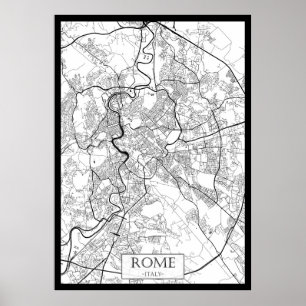 Rome Italië Kaart Poster