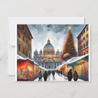 Rome, Italië - Kerstmis - Winter Briefkaart