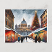 Rome, Italië - Kerstmis - Winter Briefkaart (Voorkant)