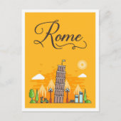 Rome Italië Kunst Reizen Illustratie Briefkaart (Voorkant)