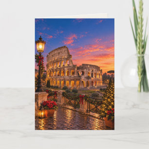 Rome Italië Lege Kerstmis Feestdagen Kaart