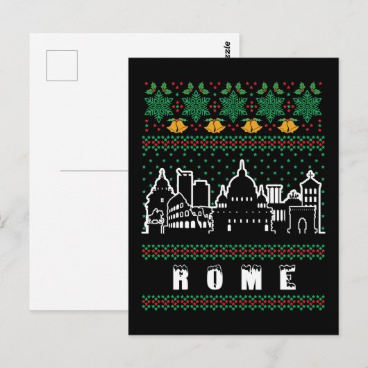 Rome Italië Lelijke Kerstdagen Briefkaart (Voorkant / Achterkant)