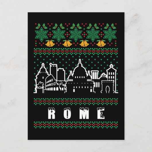 Rome Italië Lelijke Kerstdagen Briefkaart (Voorkant)