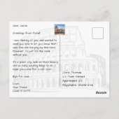 Rome Italië Met de Trevifontein Briefkaart (Achterkant)