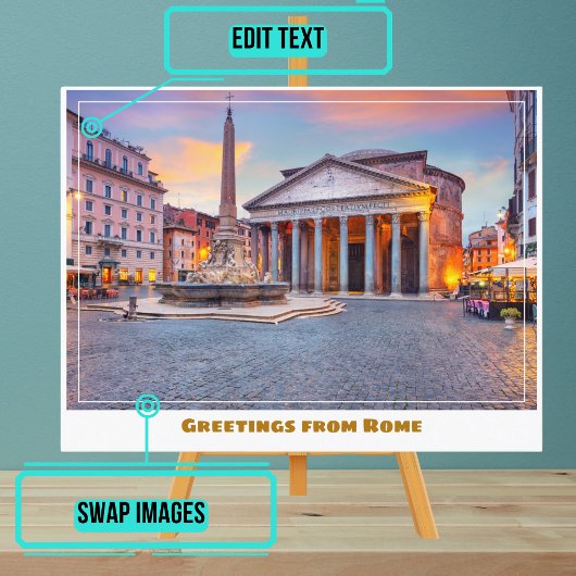 Rome Italië Met het Pantheon Briefkaart