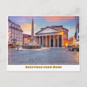 Rome Italië Met het Pantheon Briefkaart (Voorkant)