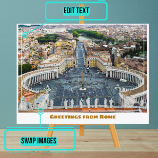 Rome Italië Met het Vaticaan Briefkaart
