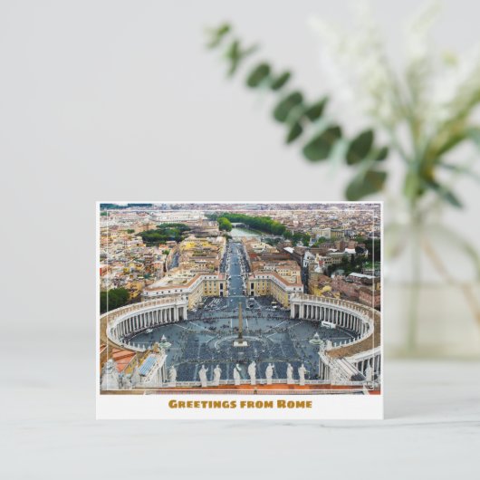 Rome Italië Met het Vaticaan Briefkaart (Staand voorkant)
