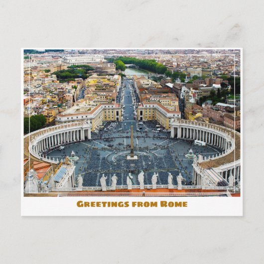 Rome Italië Met het Vaticaan Briefkaart (Voorkant)