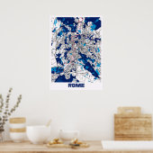 Rome - Italië MilkTea City Map Poster (Keuken)