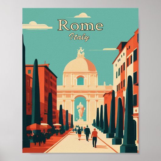 Rome Italië Minimalistisch  KunstPoster Poster (Voorkant)