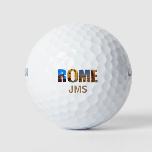 Rome Italië Monogram Initialen City Reisfoto's Golfballen (Voorkant)